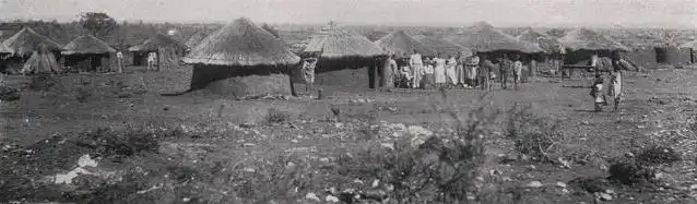 Huts near Bulawayo, 1895